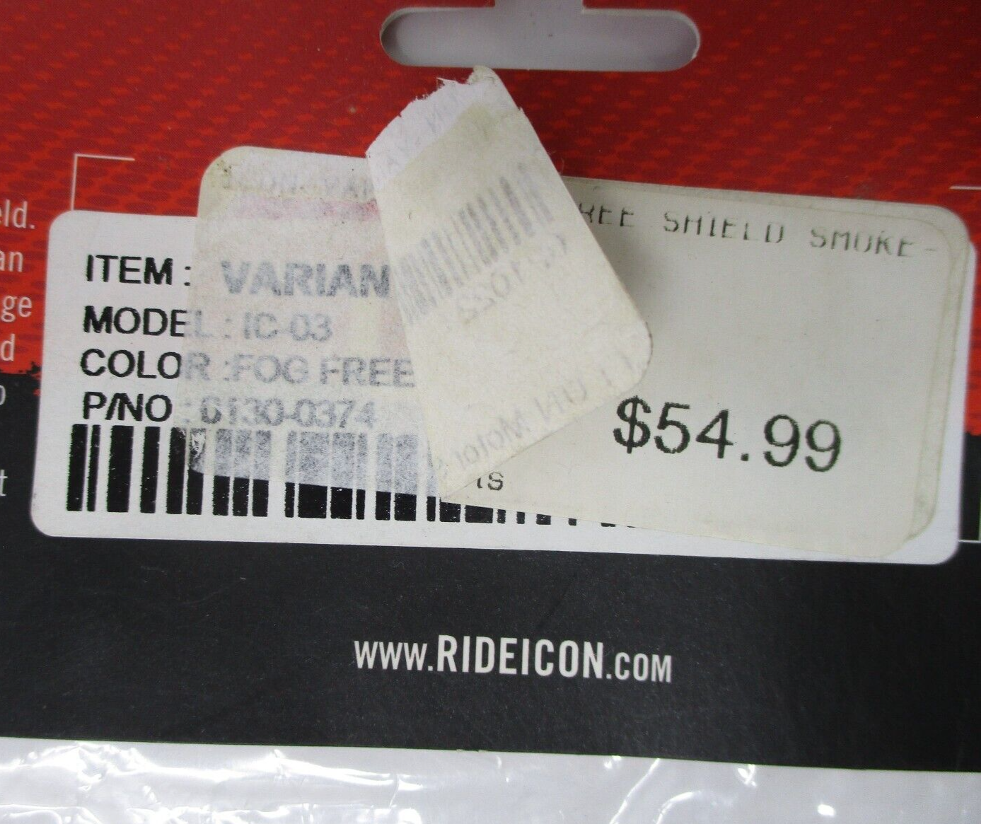 ICON VARIANT FOG FREE SHIELD SMOKE 0130-0374