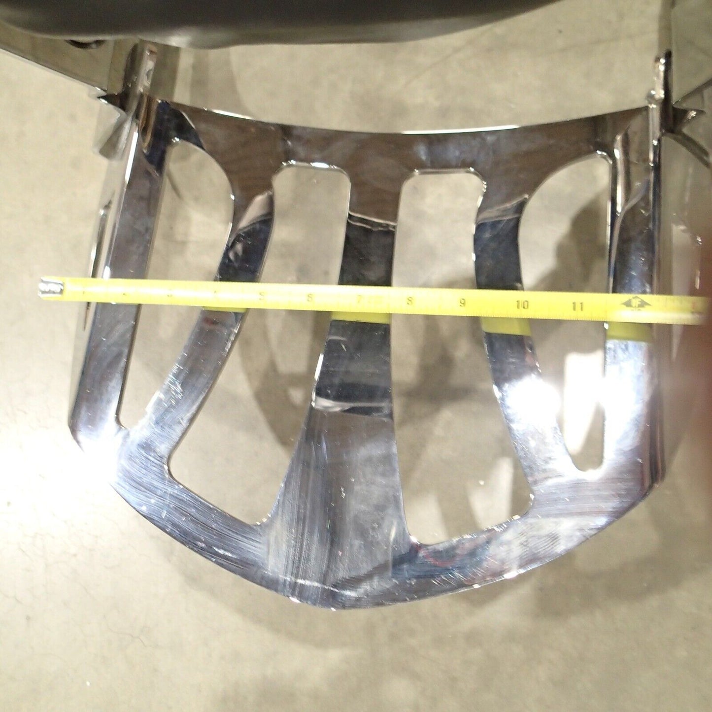 Chrome Sissy Bar Passenger Rear Backrest Pad with Luggage Rack UNKNOWN FITMENT