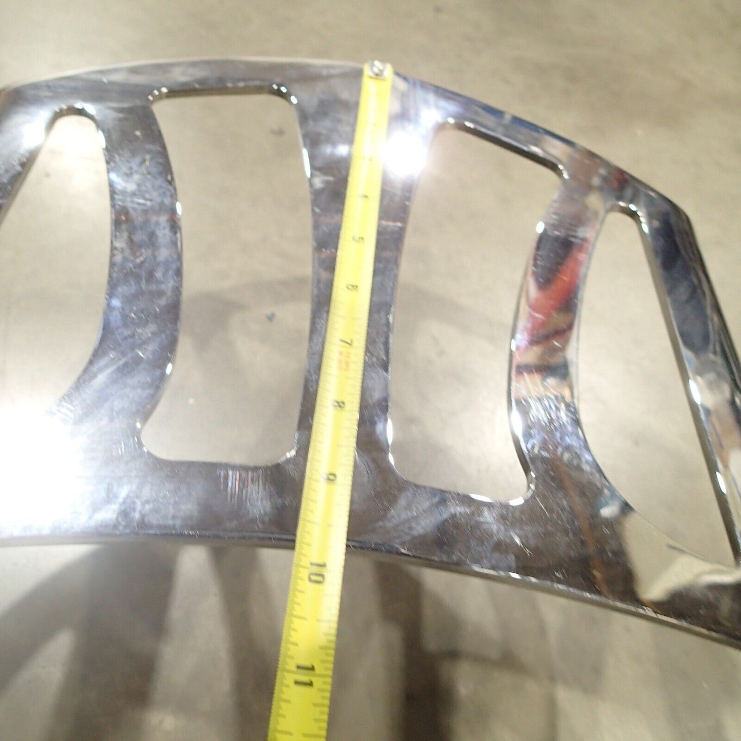 Chrome Sissy Bar Passenger Rear Backrest Pad with Luggage Rack UNKNOWN FITMENT