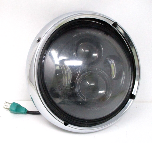 LY DOT7-001 Black 12 V Harley Round LED Fog Light Compatible Jeep Wrangler