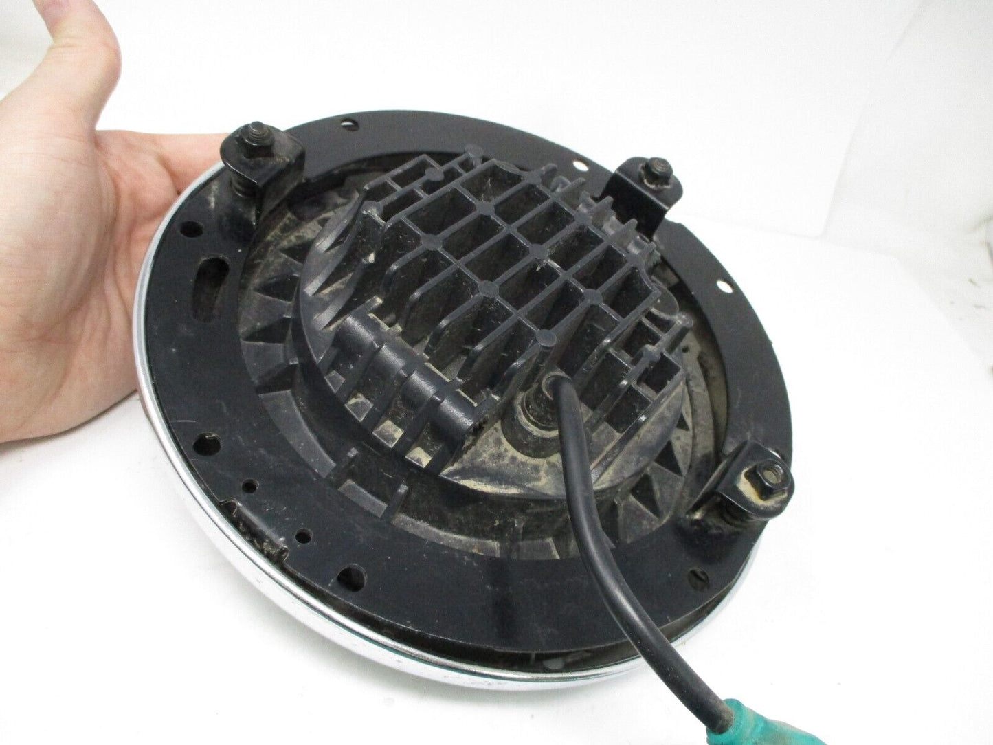 LY DOT7-001 Black 12 V Harley Round LED Fog Light Compatible Jeep Wrangler