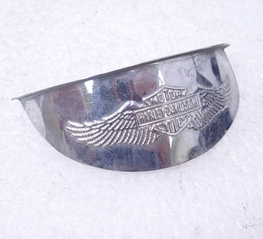 USED Harley Davidson OEM VINTAGE Eagle Wing Logo Headlamp Visor 4” NO GOLD