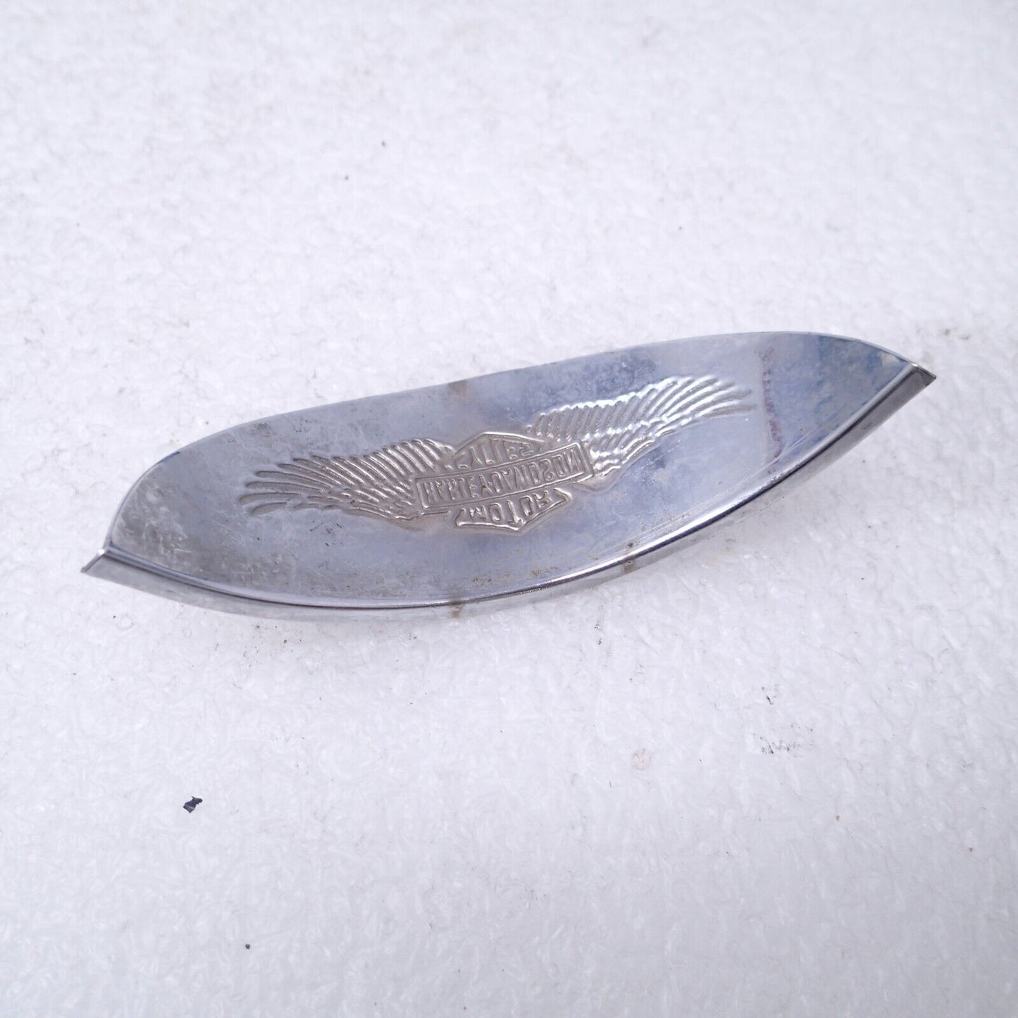USED Harley Davidson OEM VINTAGE Eagle Wing Logo Headlamp Visor 4” NO GOLD