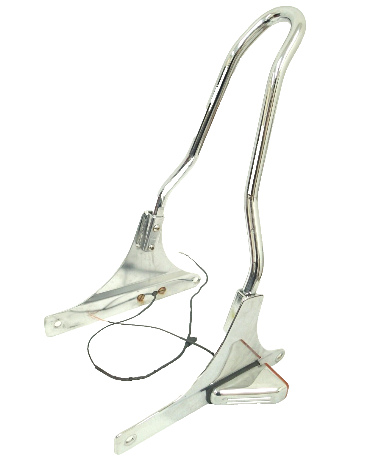 Chrome Sissy Bar + Wedge Style Marker Lights Harley  2004 FLSTC