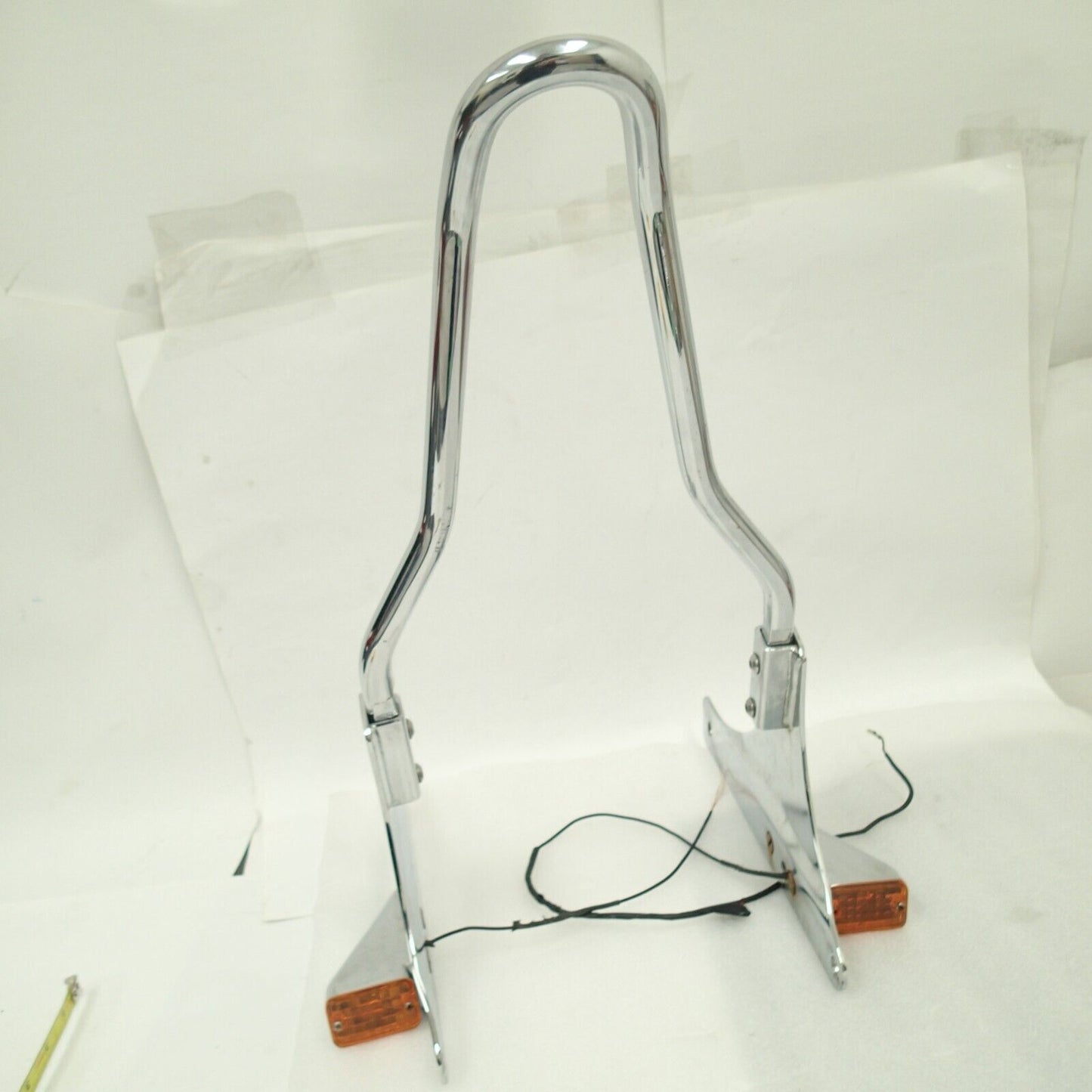 Chrome Sissy Bar + Wedge Style Marker Lights Harley  2004 FLSTC