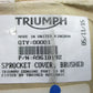 NEW - TRIUMPH SPROCKET COVER Brushed, CHROME A9618192