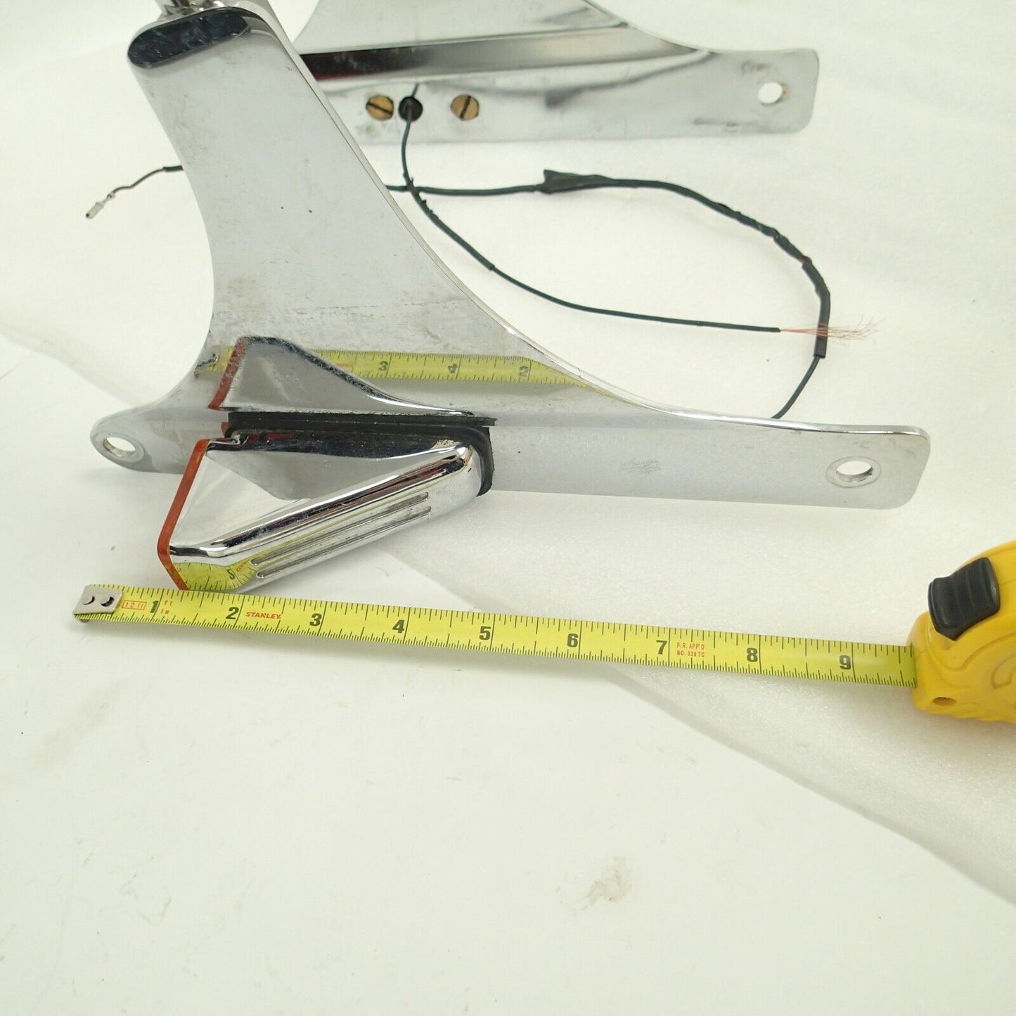 Chrome Sissy Bar + Wedge Style Marker Lights Harley  2004 FLSTC