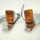 Chrome Sissy Bar + Wedge Style Marker Lights Harley  2004 FLSTC