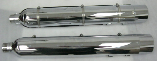 Harley-Davidson 09-10 CVO Chrome Mufflers & CVO Caps 64768-09 64769-07 64993-07