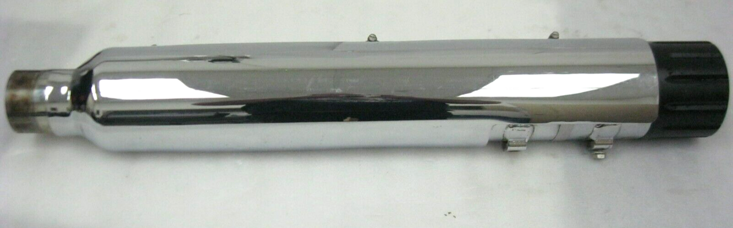 Harley-Davidson CVO 17 M8 RH Chrome Muffler 64900257 & Black End Cap 65100059