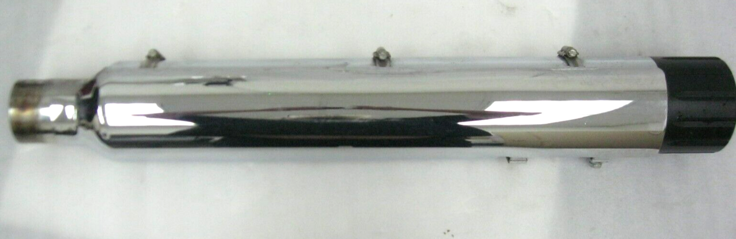 Harley-Davidson CVO 17 M8 RH Chrome Muffler 64900257 & Black End Cap 65100059