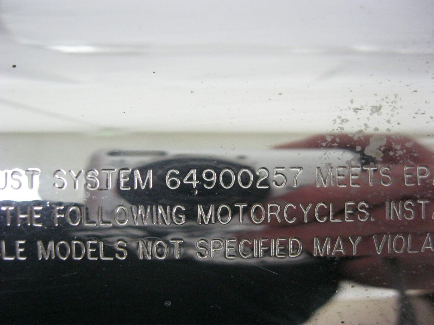 Harley-Davidson CVO 17 M8 RH Chrome Muffler 64900257 & Black End Cap 65100059