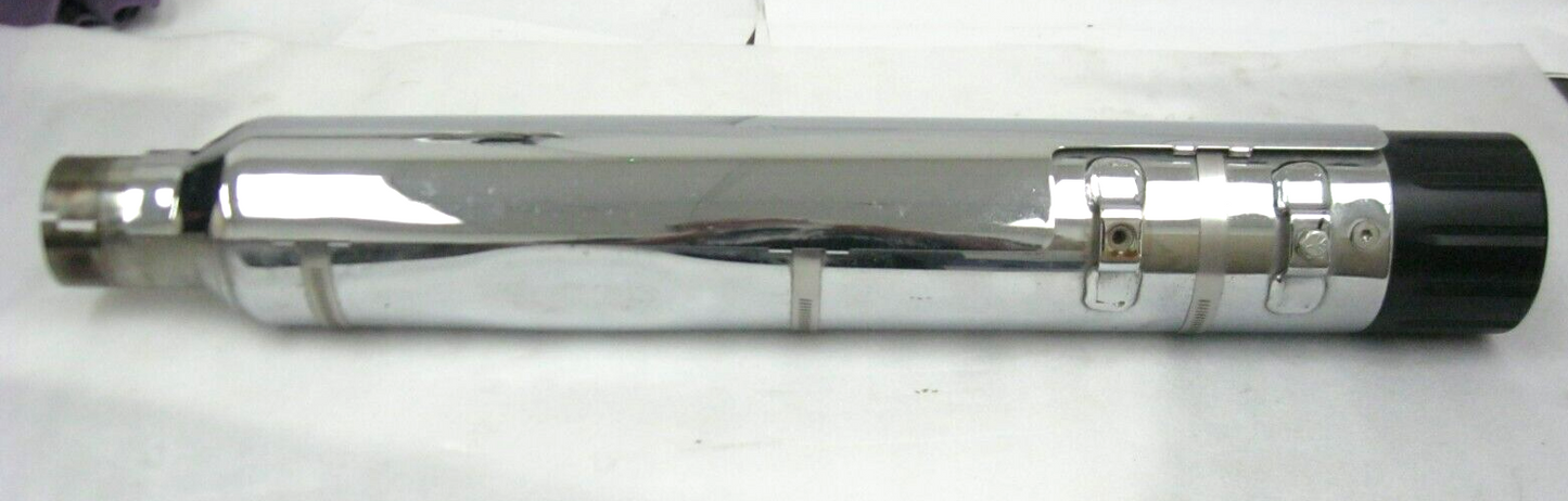 Harley-Davidson CVO 17 M8 RH Chrome Muffler 64900257 & Black End Cap 65100059