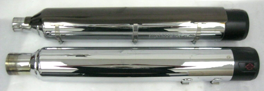 Harley-Davidson 21 & Later M8 CVO Chrome Mufflers 64900731A/32 & Empire End Caps