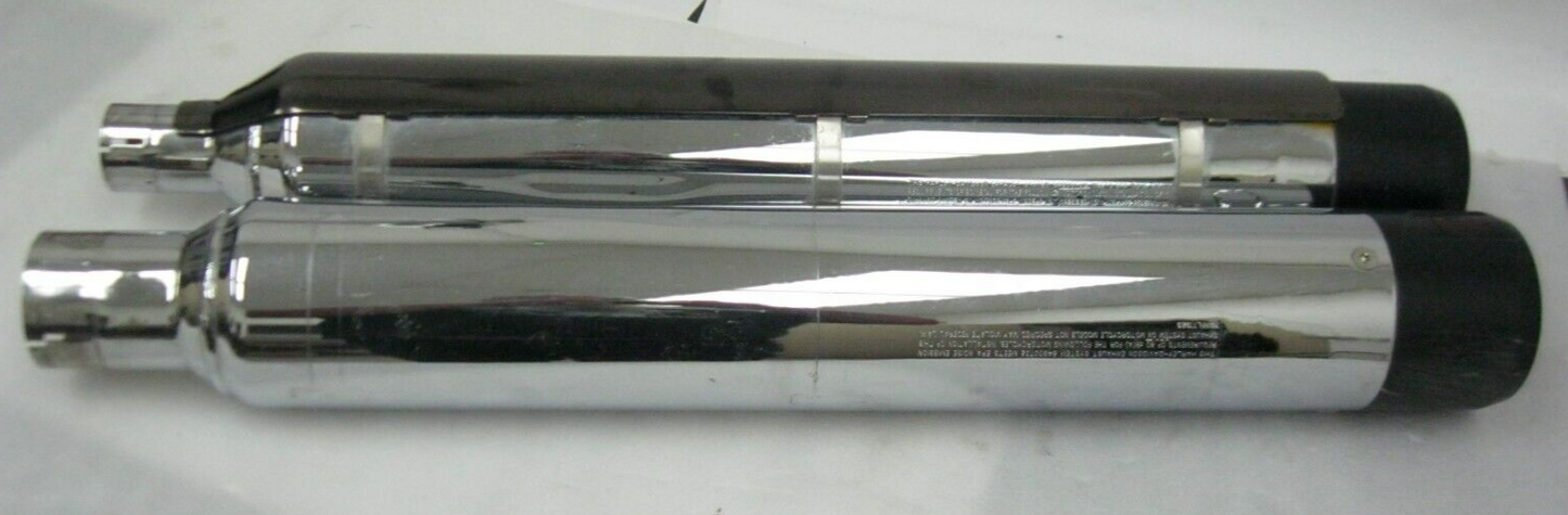 Harley-Davidson 21 & Later M8 CVO Chrome Mufflers 64900731A/32 & Empire End Caps
