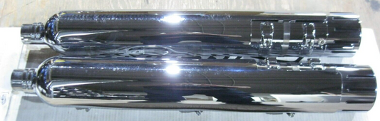 Harley-Davidson 2011 CVO Chrome Mufflers & Chrome/Black Slotted Caps 65586-11