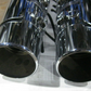 Harley-Davidson 2011 CVO Chrome Mufflers & Chrome/Black Slotted Caps 65586-11
