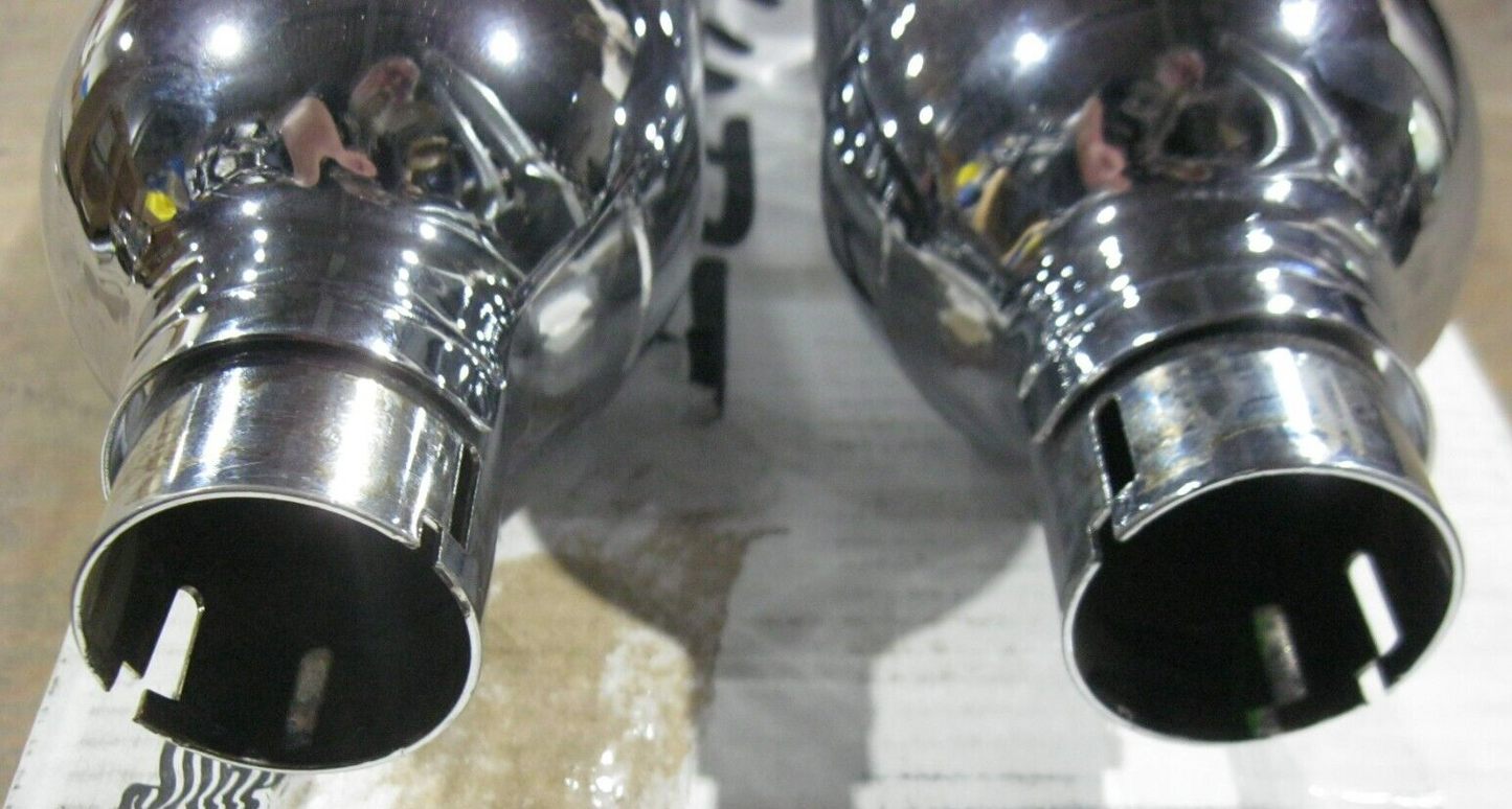 Harley-Davidson 2011 CVO Chrome Mufflers & Chrome/Black Slotted Caps 65586-11