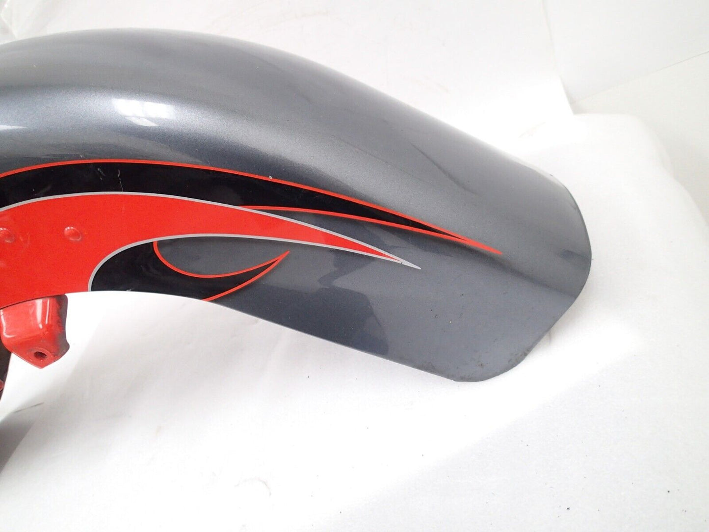 Harley Front Fender  58900009 ORANGE CUSTOME PAINT FLAME GRAY (See VIdeo)