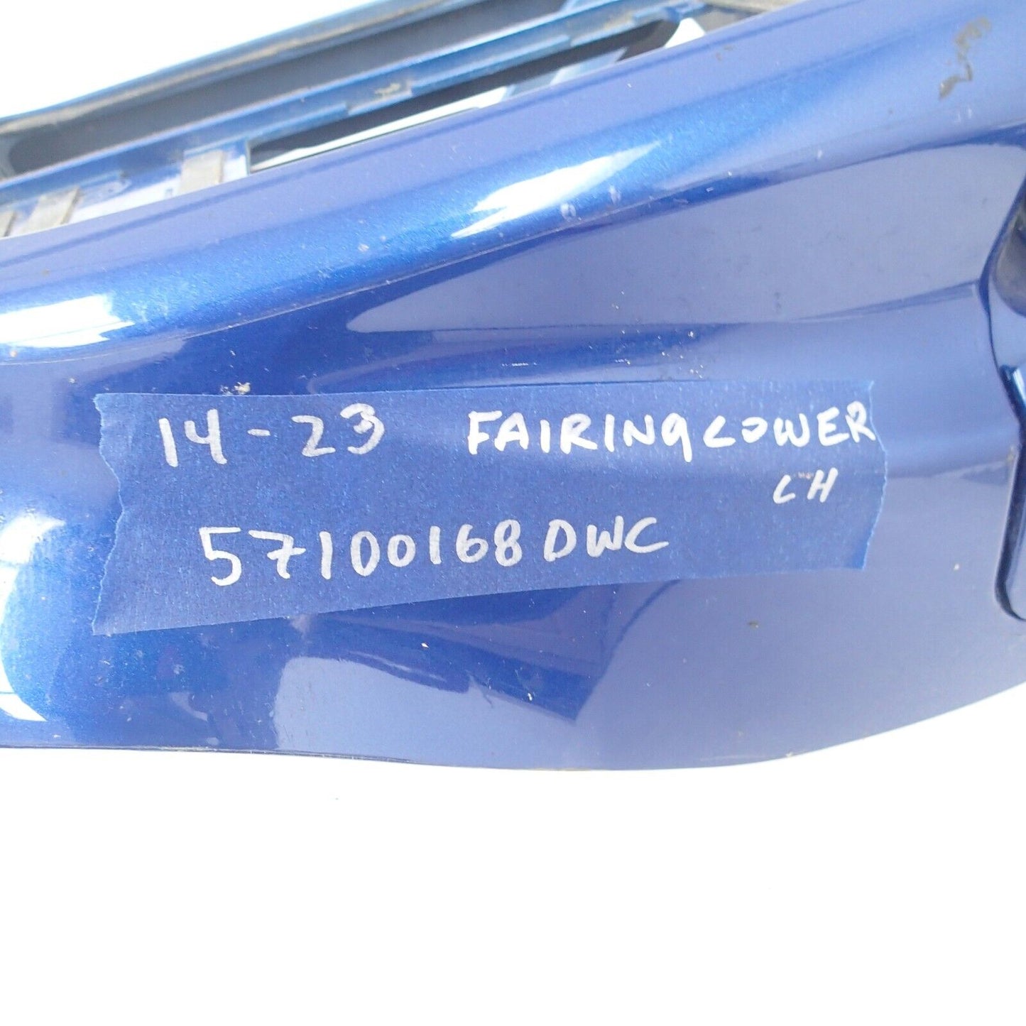 FAIRING LOWER LEFT W/ FASCIA (SUPERIOR BLUE W/ BLUE STRIPES) 57100168