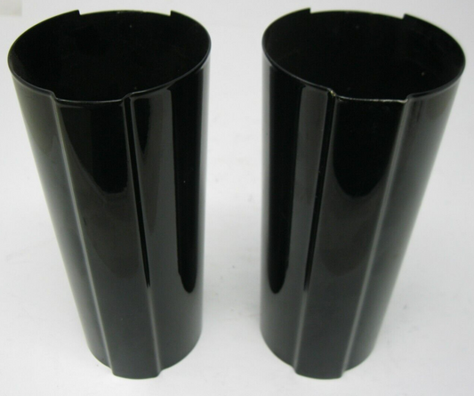 Unbranded Black Fork Tube Covers, No Mounting Plates, Unknown Fitment (PAIR)