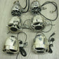 Misc Chrome Motorcycle Speakers for Parts Untested Some Wiring -6pcs
