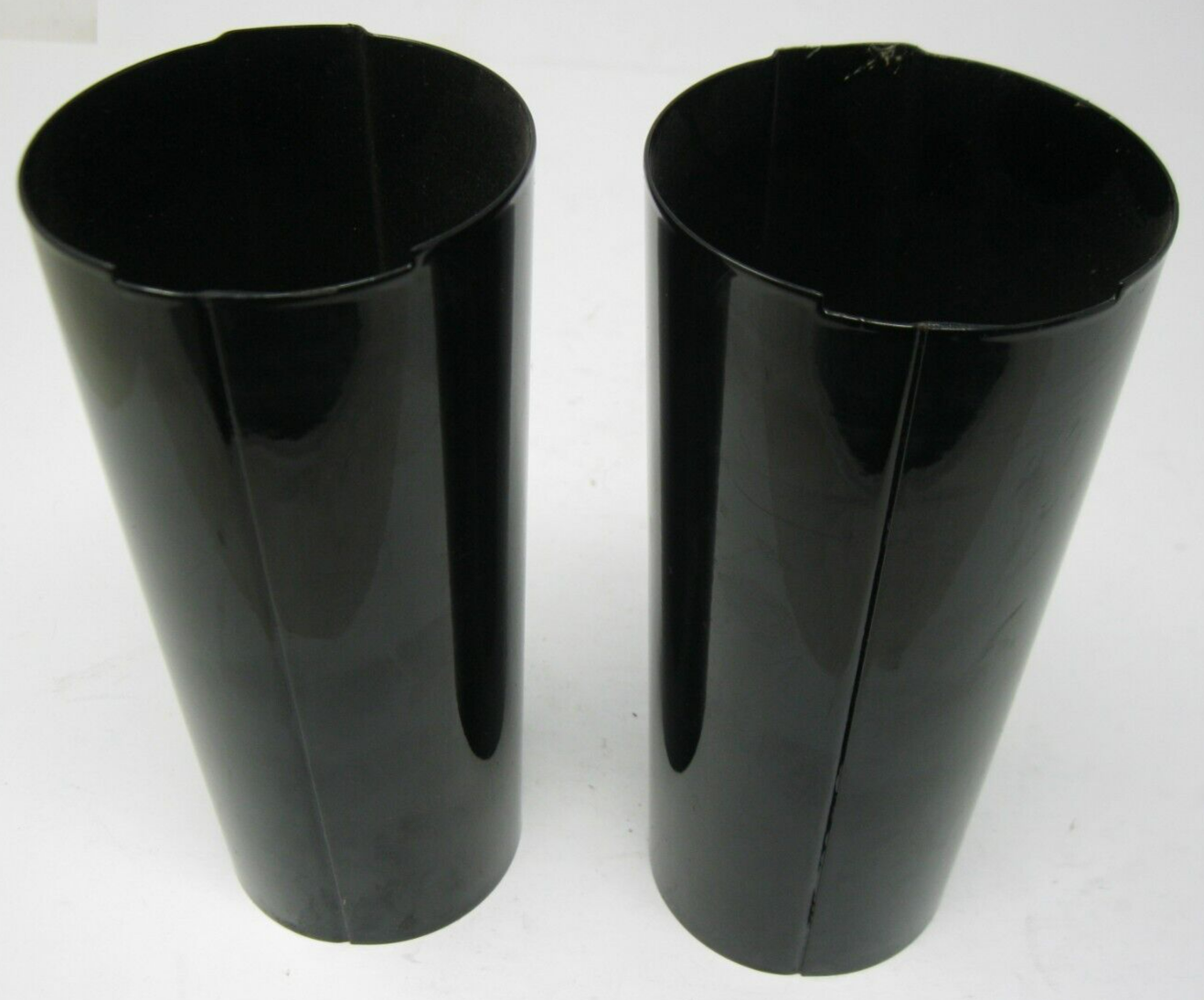 Unbranded Black Fork Tube Covers, No Mounting Plates, Unknown Fitment (PAIR)