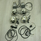 Misc Chrome Motorcycle Speakers for Parts Untested Some Wiring -6pcs