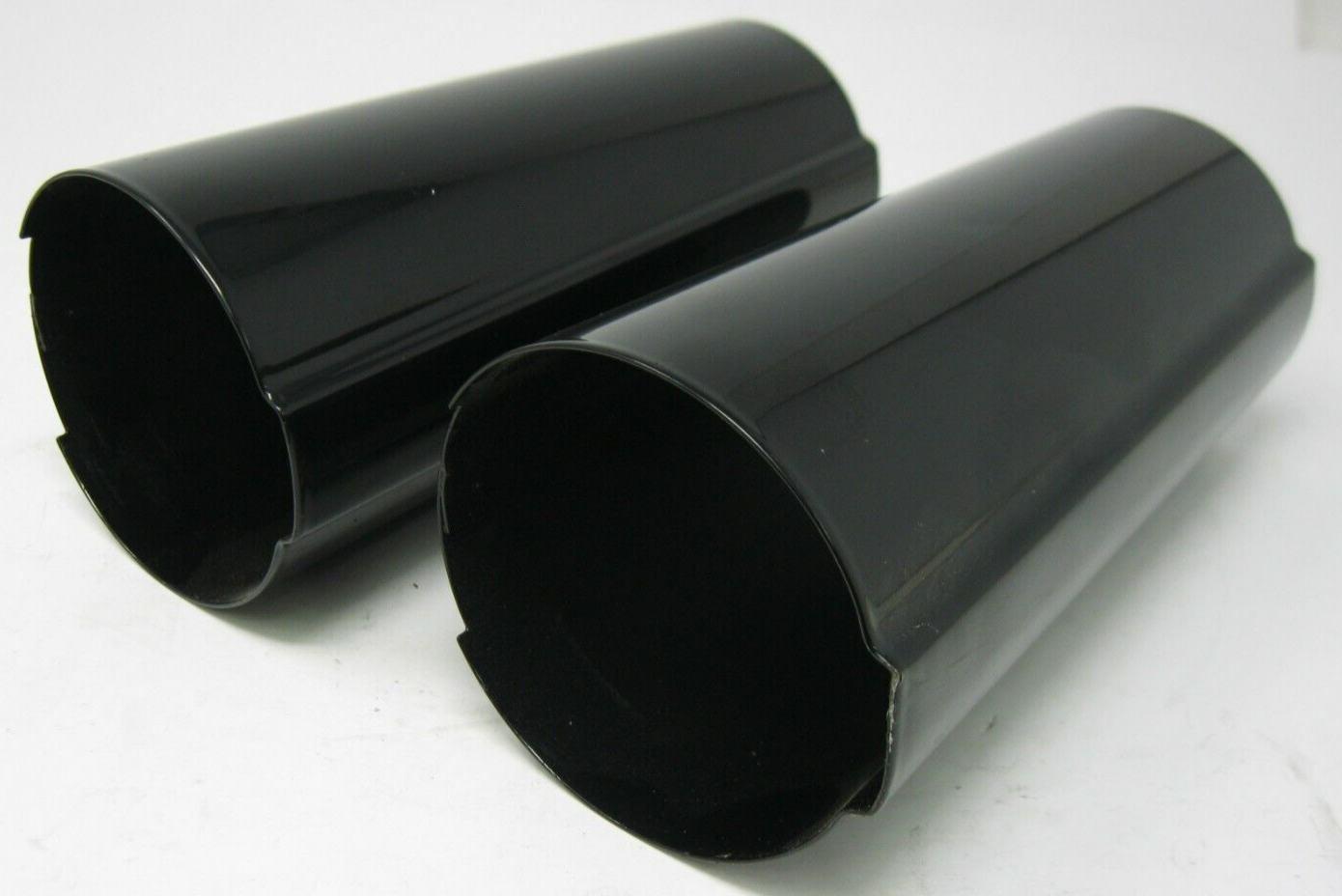 Unbranded Black Fork Tube Covers, No Mounting Plates, Unknown Fitment (PAIR)