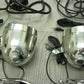 Misc Chrome Motorcycle Speakers for Parts Untested Some Wiring -6pcs