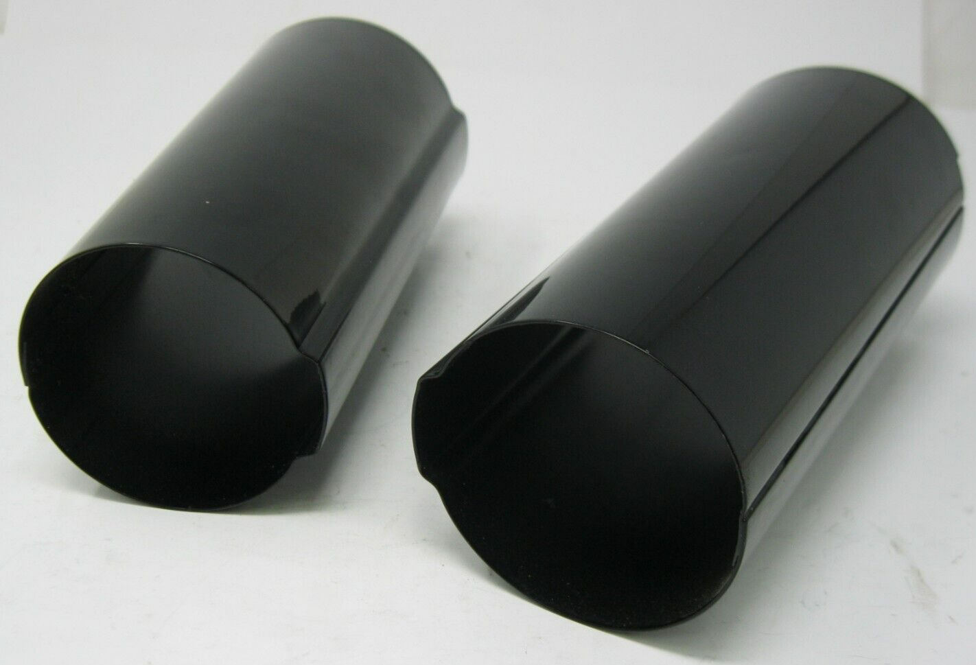 Unbranded Black Fork Tube Covers, No Mounting Plates, Unknown Fitment (PAIR)