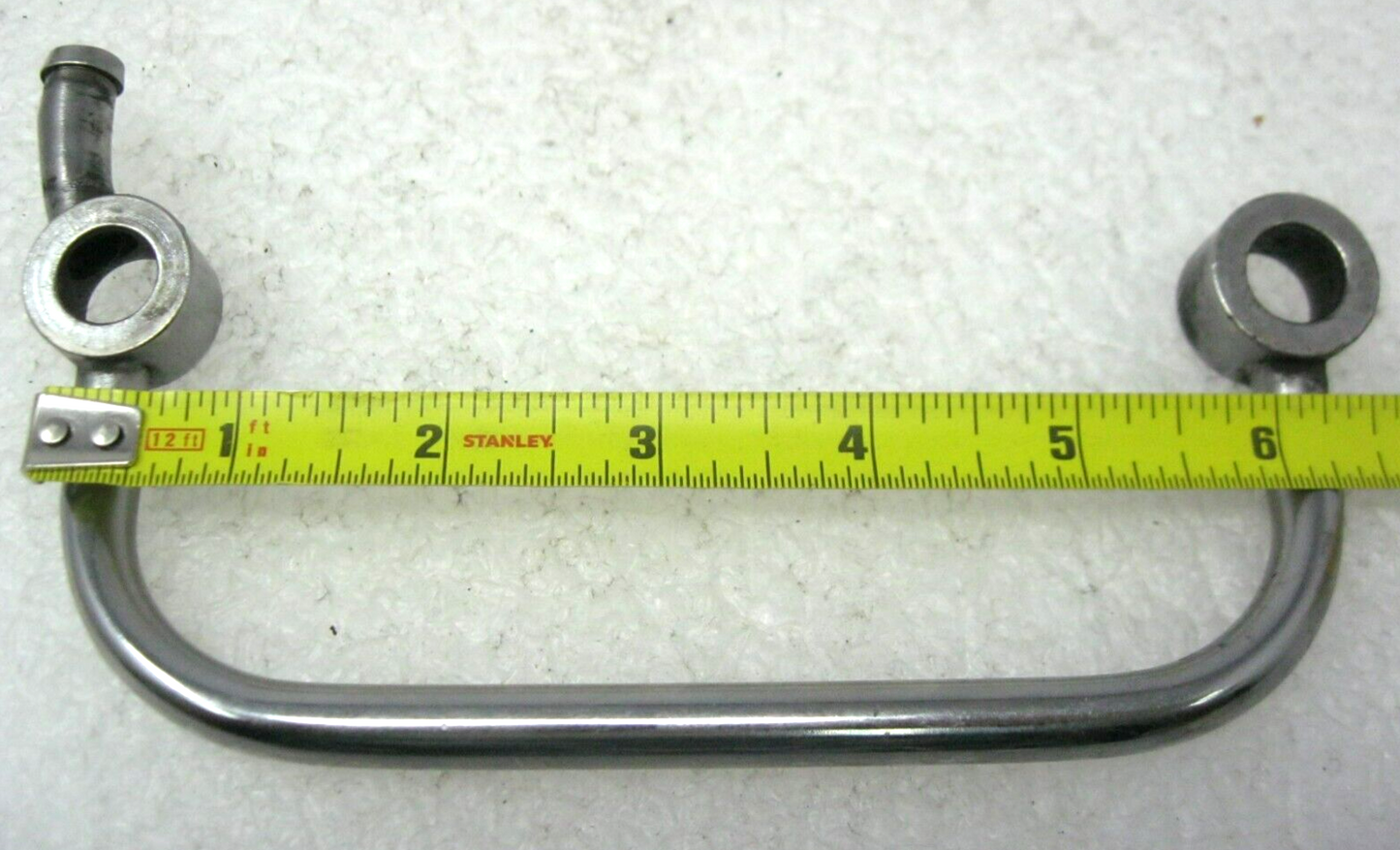 USED Aftermarket Harley 93-07 Big Twin Chrome Breather Tube with Curved Outlet