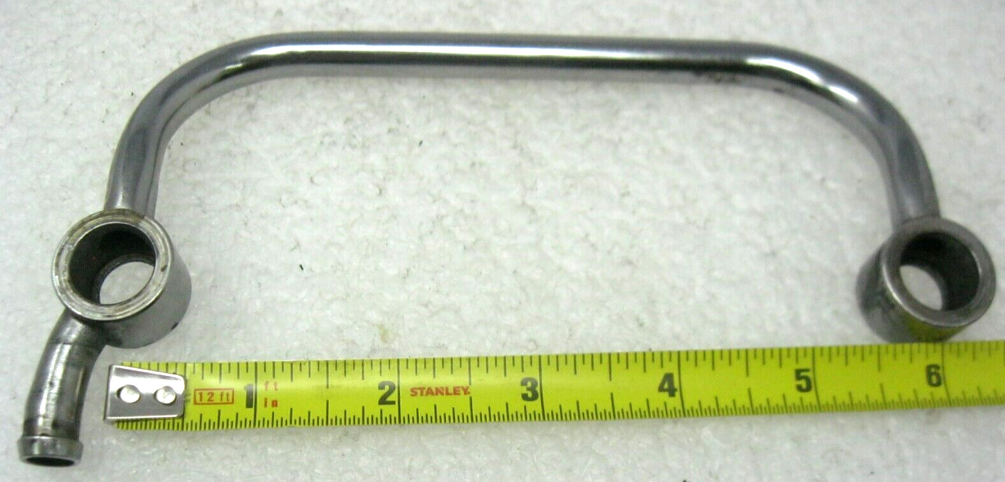 USED Aftermarket Harley 93-07 Big Twin Chrome Breather Tube with Curved Outlet