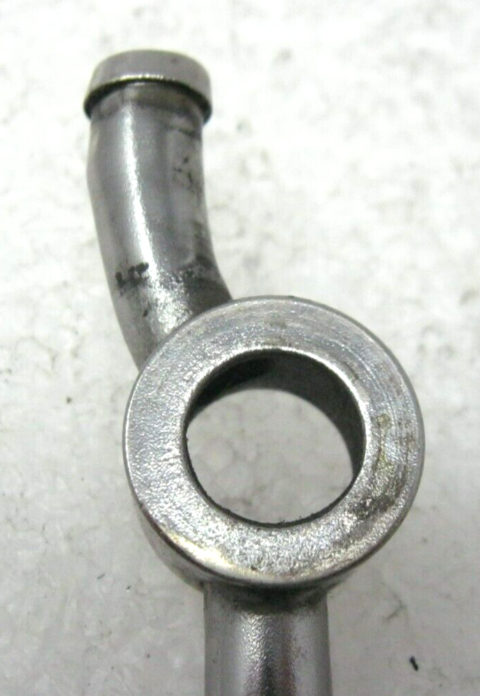 USED Aftermarket Harley 93-07 Big Twin Chrome Breather Tube with Curved Outlet