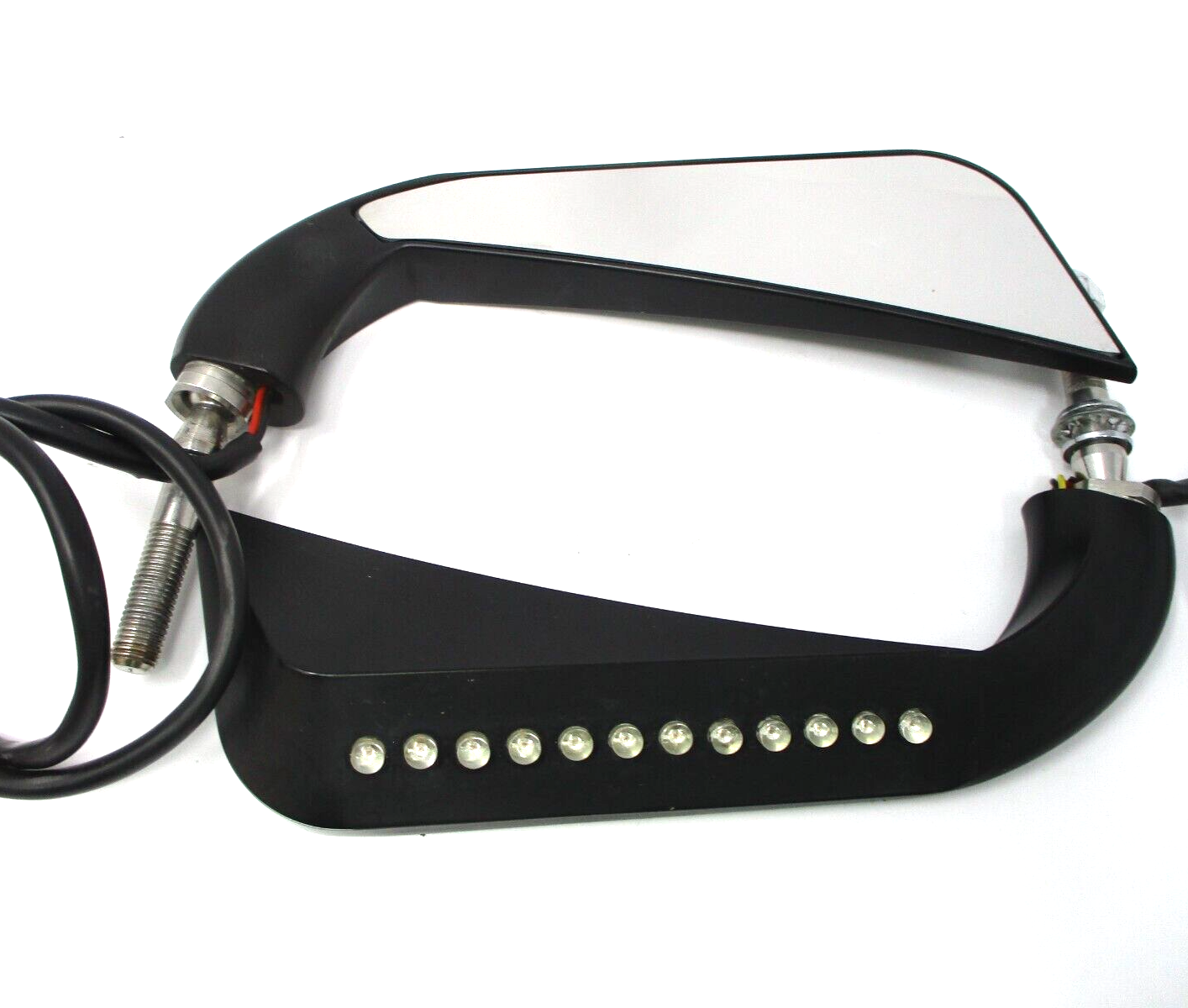 Motorcycle Rearview Mirror w/LED Turn Signal Light Fit Harley Dyna Fatboy Softai
