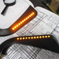 Motorcycle Rearview Mirror w/LED Turn Signal Light Fit Harley Dyna Fatboy Softai
