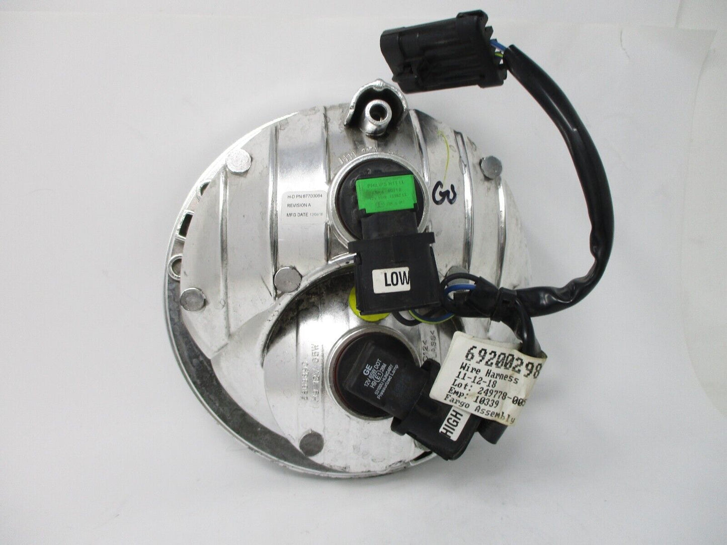 Harley-Davidson OEM Touring 7" Dual Halogen Headlight 67700064 Harness 69200298