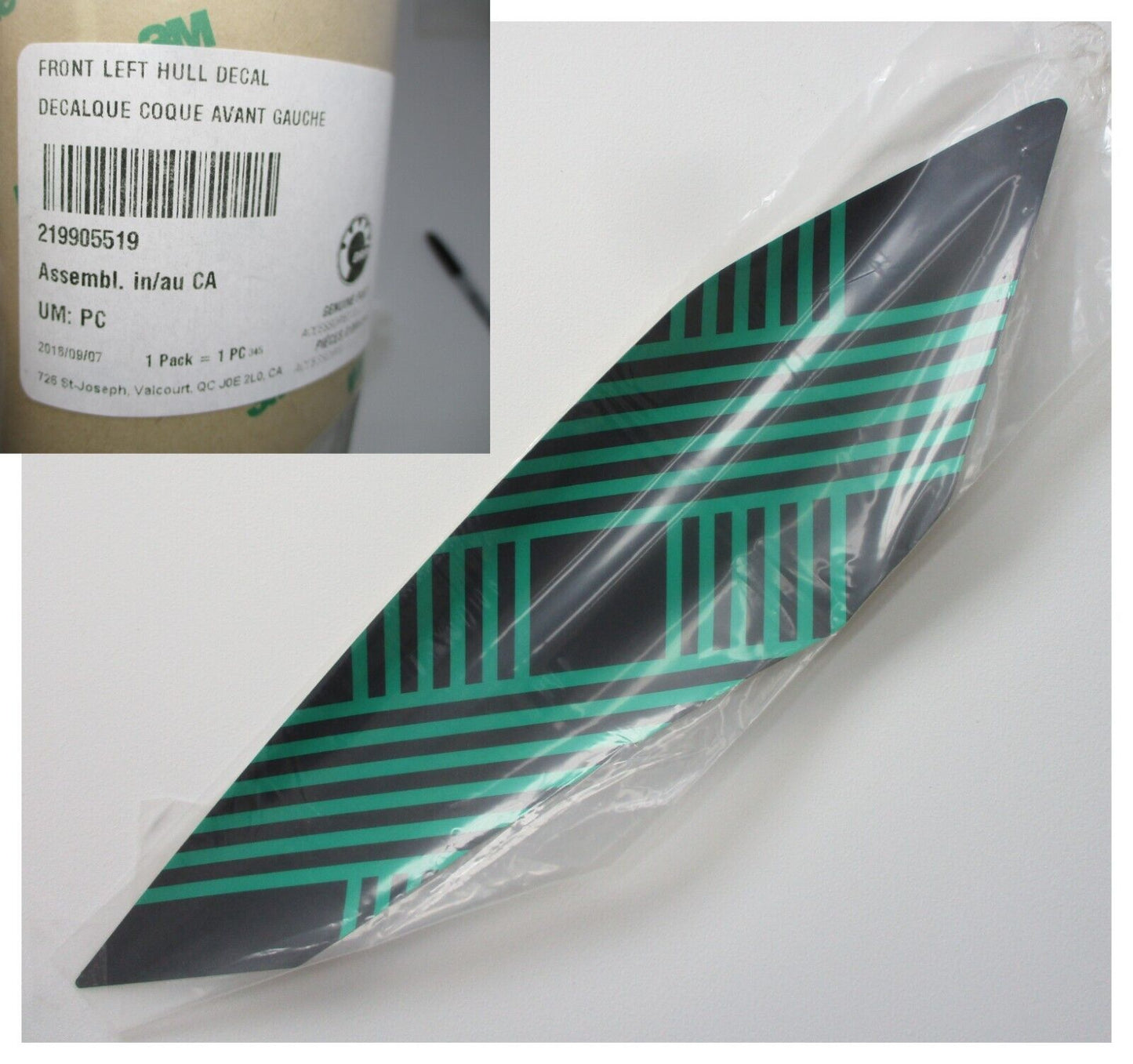 Sea-Doo New OEM Front Left Hull Decal, 219905519