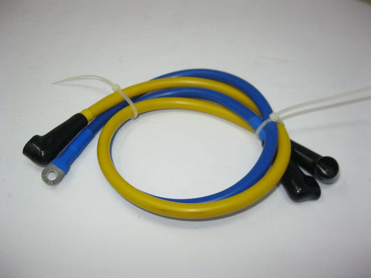 Appx. 22" Long Power Cables with 1/4' connectors and 3 rubber boots (Set)