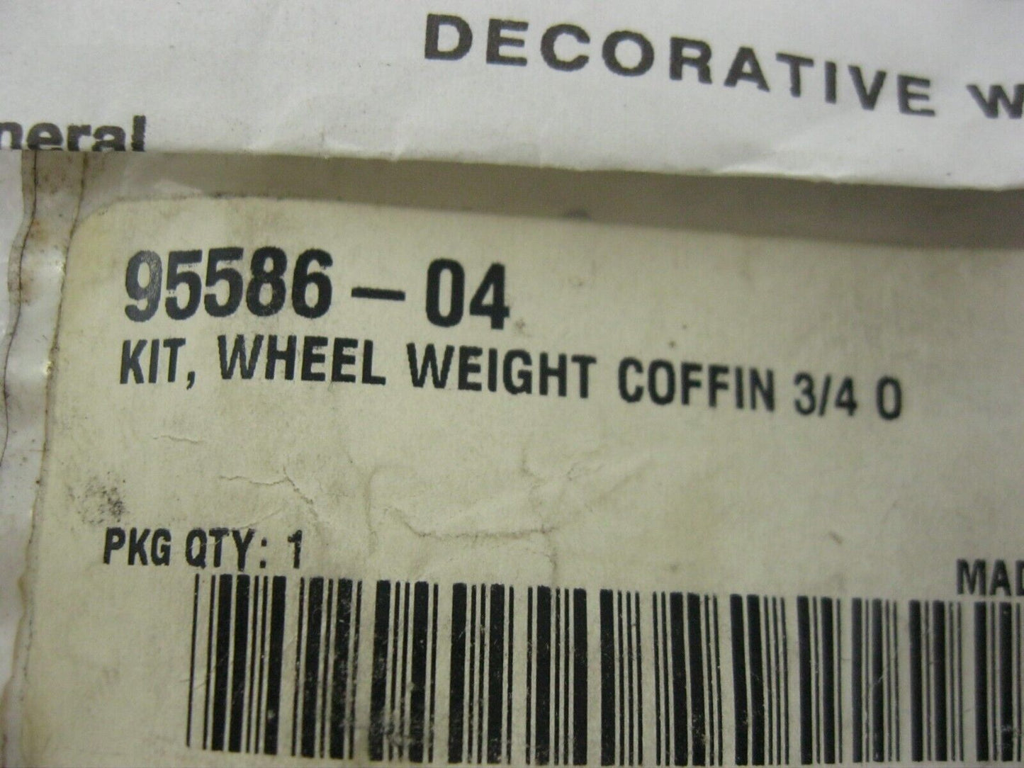 Harley-Davidson OEM 3/4 OZ. Decorative Coffin Wheel Weight 95586-04