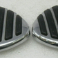 Aftermarket Unbranded Chrome & Rubber Male Mount Wing Style Foot Pegs