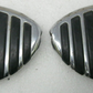 Aftermarket Unbranded Chrome & Rubber Male Mount Wing Style Foot Pegs
