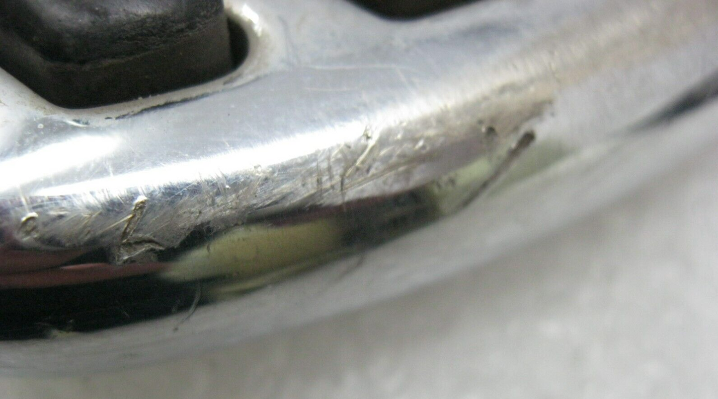 Aftermarket Unbranded Chrome & Rubber Male Mount Wing Style Foot Pegs