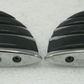Aftermarket Unbranded Chrome & Rubber Male Mount Wing Style Foot Pegs