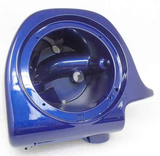 Harley Davidson 57410-11 LEFT Lower Fairing Speaker Box Flame Blue Pearl