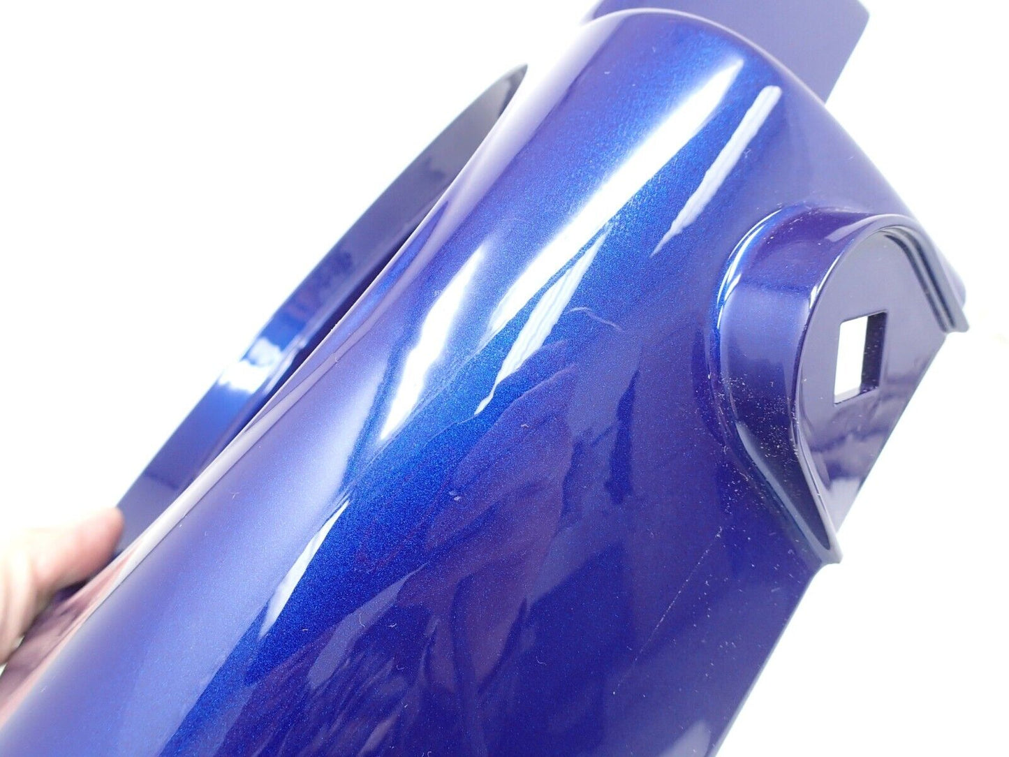 Harley Davidson 57410-11 LEFT Lower Fairing Speaker Box Flame Blue Pearl