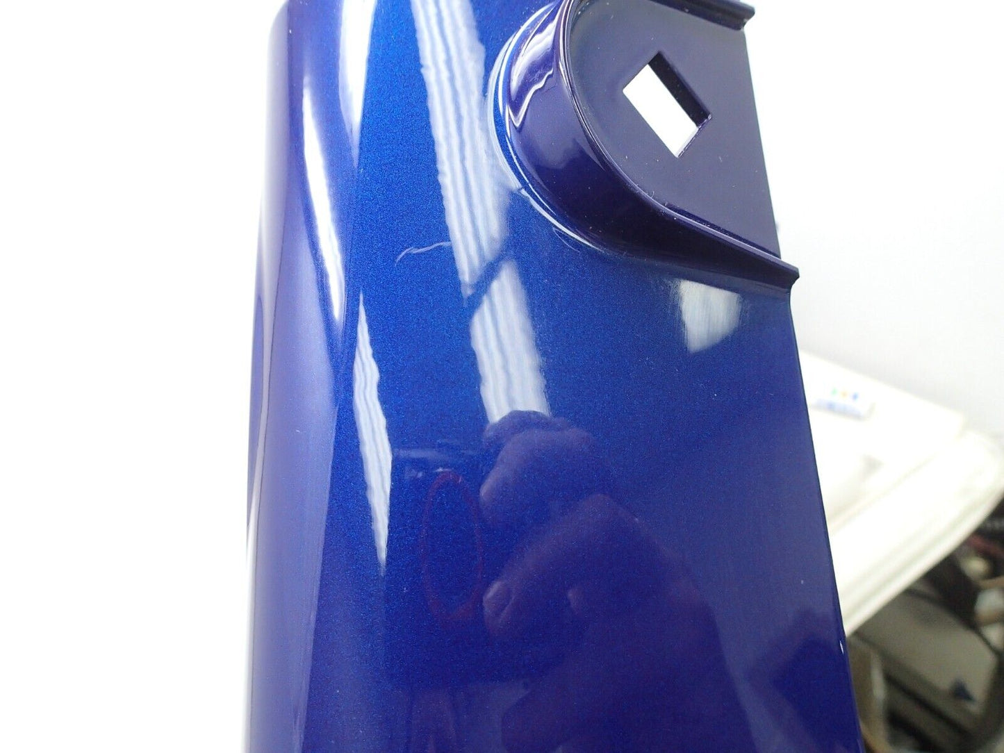 Harley Davidson 57410-11 LEFT Lower Fairing Speaker Box Flame Blue Pearl