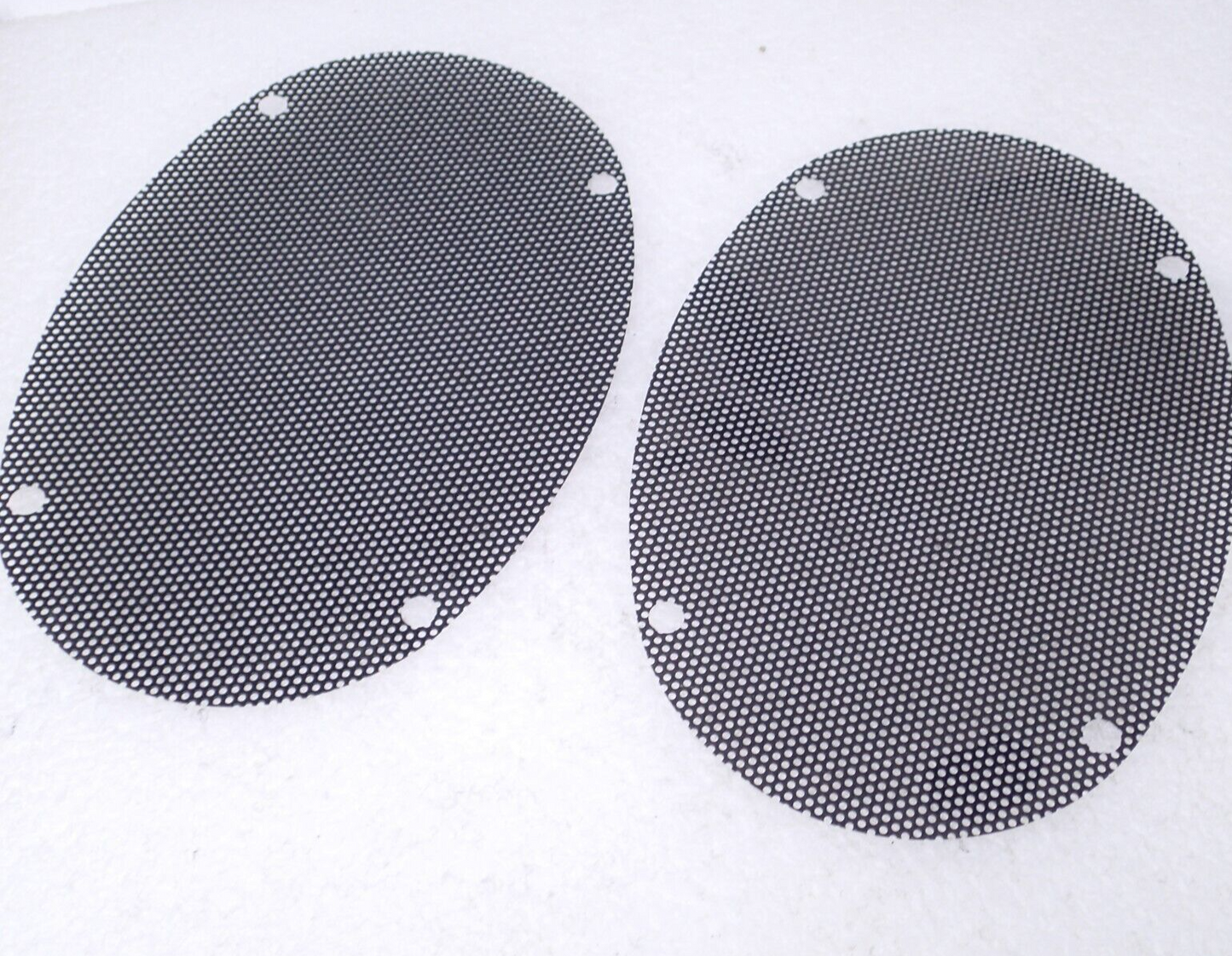 2PCS 10"x6" Motorcycle Speaker Covers Steel Mesh Grill Harley Audio OVAL