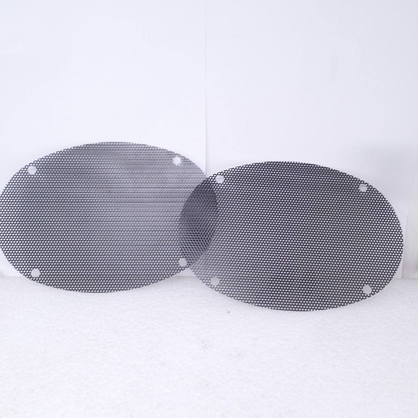 2PCS 10"x6" Motorcycle Speaker Covers Steel Mesh Grill Harley Audio OVAL