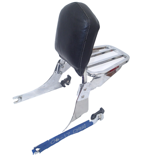 Harley Dyna Detach Sissy Bar Backrest Pad Luggage Rack 2006-2017